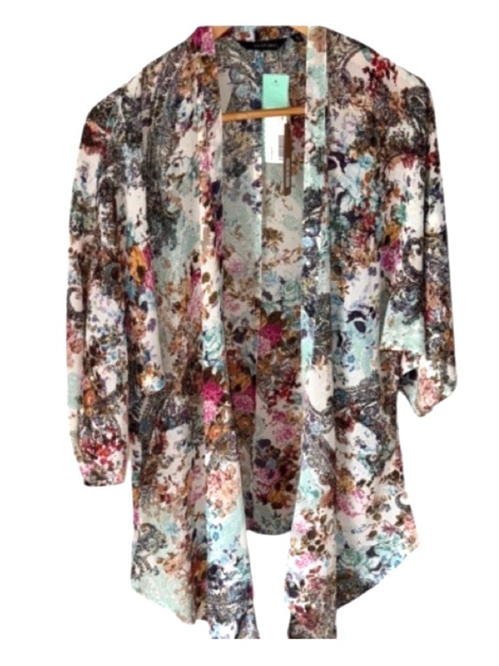 Paradigma duster XS NEW Floral Multicolor Kimono Cardigan - Picture 1 of 4